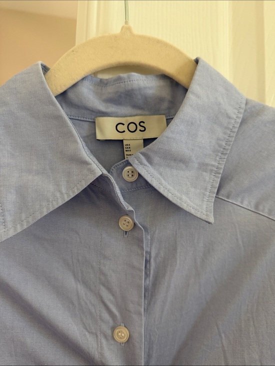 COS Tops - COS Women’s Pale Blue Cotton Button-Up Shirt
